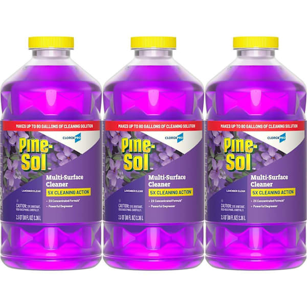 Pine-Sol Multi-Surface Cleaner, Cloroxpro, Lavender Clean, 80 Fl Oz, Case Of 3