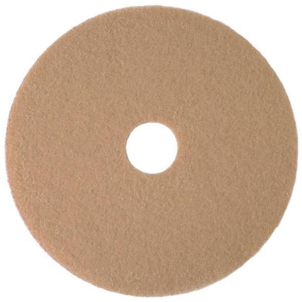 Renown Burnishing Floor Pad, 20", Tan, Case Of 5