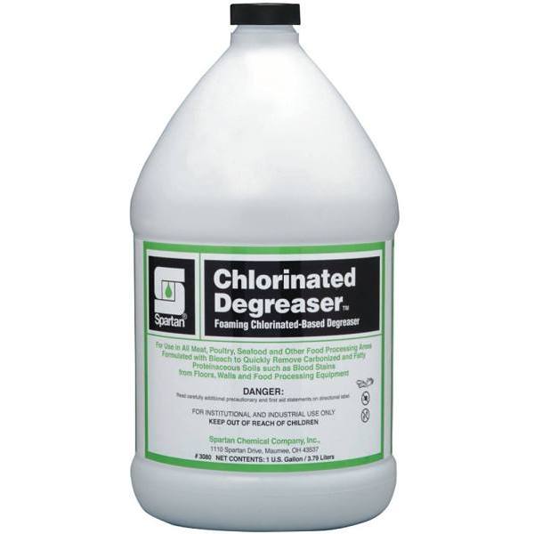 Spartan Chlorinated Degreaser Food Production Sanitation Cleaner, 1 Gal, Case of 4
