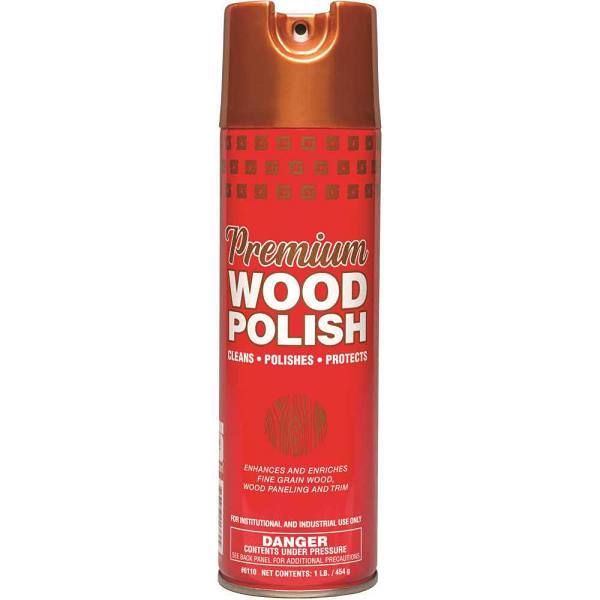 Spartan Premium Wood Polish, Aerosol, Lemon Scent, 16 Oz, Case Of 12