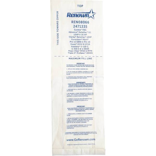 Renown Vacuum Bag For Eureka F&g. Case Of 36