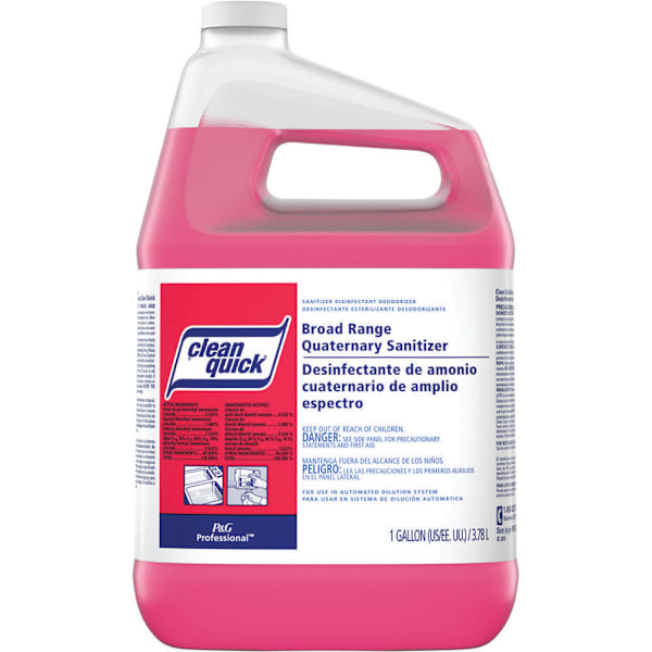 P&G PRO Clean Quick Broad Range Quaternary Sanitizer Closed Loop, 1 Gal, Case Of 3