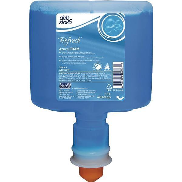Deb 1.2 L Refresh Azure Foam Cartridge For Tf Ultra Dispenser Case Of 3