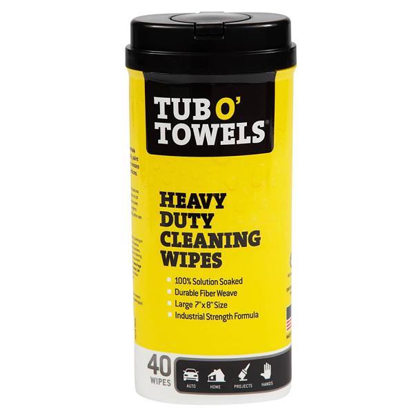 Tub O' Towels Heavy Duty Cleaning Wipes Case Of 12