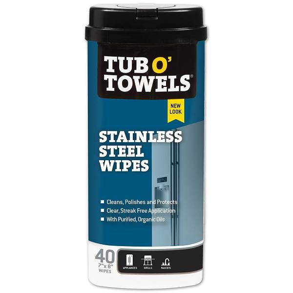 Tub O' Towels Heavy Duty Streak Free Stainless Steel Clearner Case Of 12