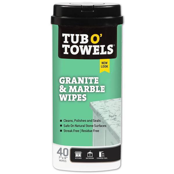 Tub O' Towels Granite And Marble Cleaning Wipes Case Of 12