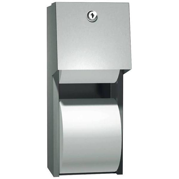 American Specialties Roval Twin Hide-A-Roll Tp Dispenser, Surface Mounted, Stainless Steel