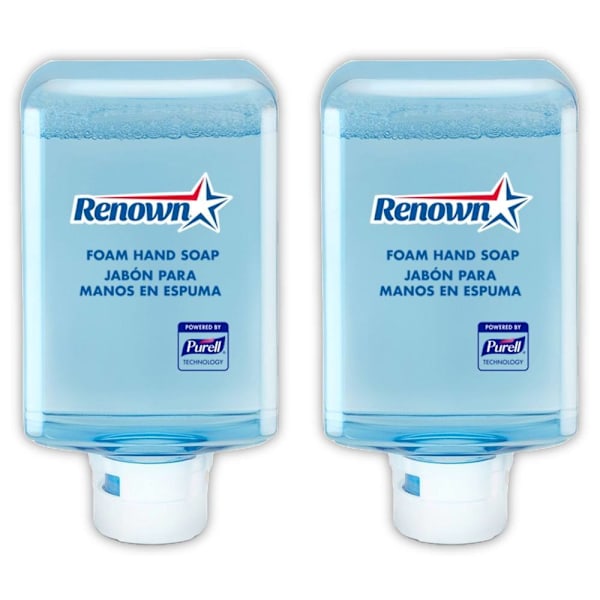 Renown Rb10 1200 mL Clean Release Fragrance-Free Foam Hand Soap Refill For Renown Rb10 Dispensers, Case Of 2