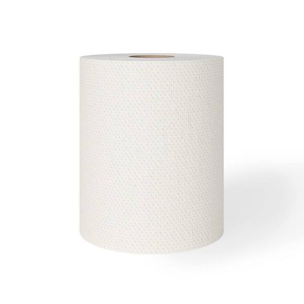 Renown Eco White Hardwound Roll Paper Towels, 800 Ft, EPA Certified, Case Of 6