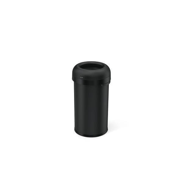 Simplehuman 60l 16 Gal. Bullet Open Top Can Matte Black