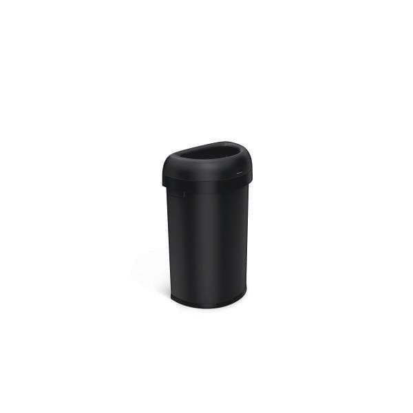 Simplehuman 60l 16 Gal. Semi-Round Open Top Can Matte Black