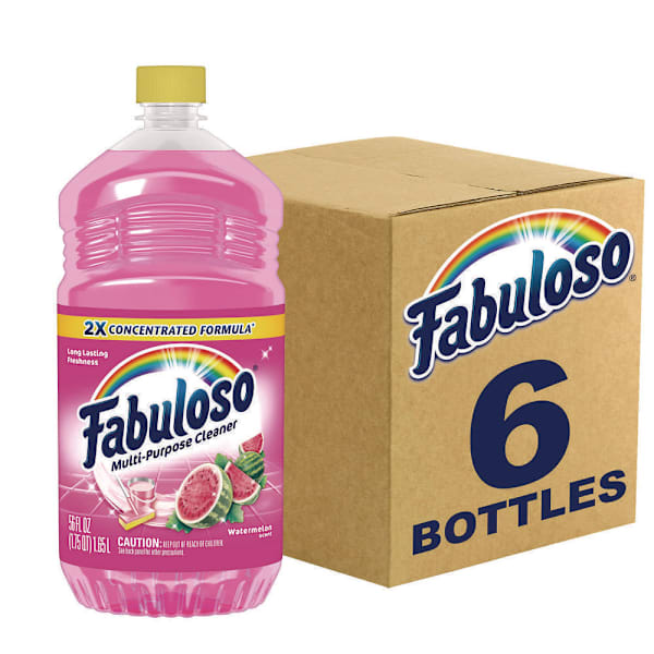 Fabuloso Multi-Use Cleaner Watermelon Scent 56 Oz Bottle Case Of 6