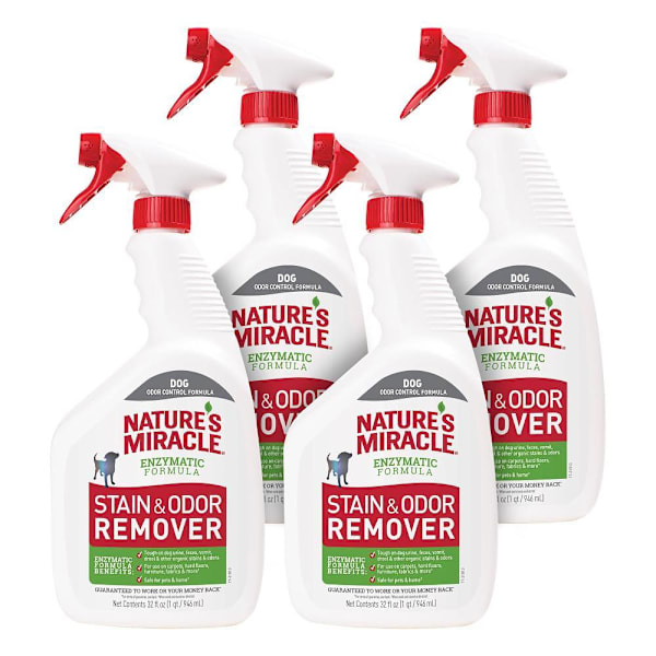 Nature'S Miracle 32 Oz. Dog Stain And Odor Remover Ready-To-Use Case Of 4