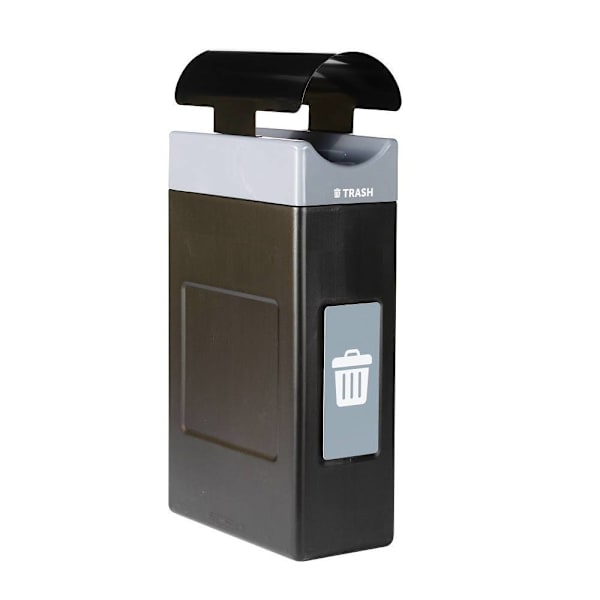 Commercial Zone Avante™ Trash Container, 30-Gallon Narrow Unit W/Canopy Lid, Liner Included