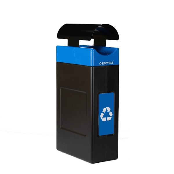Commercial Zone Avante™ Recycling Container, 30-Gallon Narrow Unit W/Canopy Lid, Liner Included