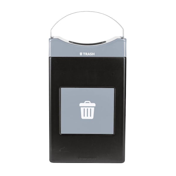 Commercial Zone Avante™ Trash Container, 30-Gallon Shallow Unit W/Canopy Lid, Liner Included