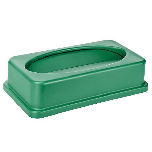 Alpine Industries 23 Gallon Slim Trash Can Swing Lid Lime Green