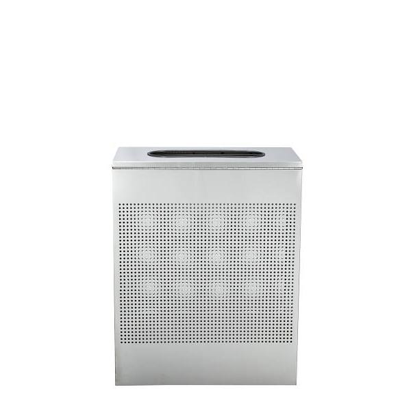 Alpine Industries 23 Gallon Ss Square Perforated Decorative Waste Trash Can