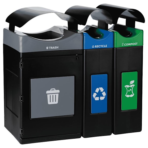Commercial Zone Products 3 Stream 55g Std Grey/30g Blue/30g Nar Ct Green Lid