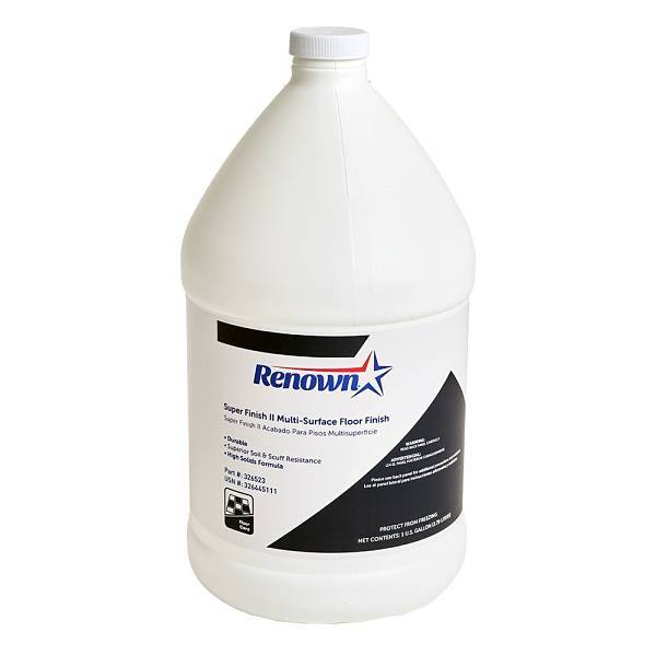 Renown Super Finish II Multi-Surface Floor Finish, 1 Gal, Case Of 4