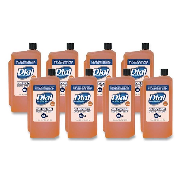Gold Antibacterial Liquid Hand Soap, 1 L, 8/Carton
