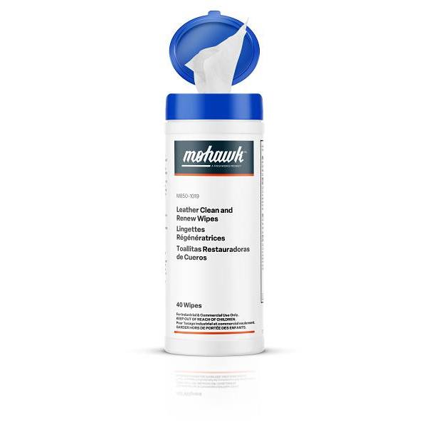Mohawk Finishing Products Leather Clean And Renew Wipes, 40 Sheets