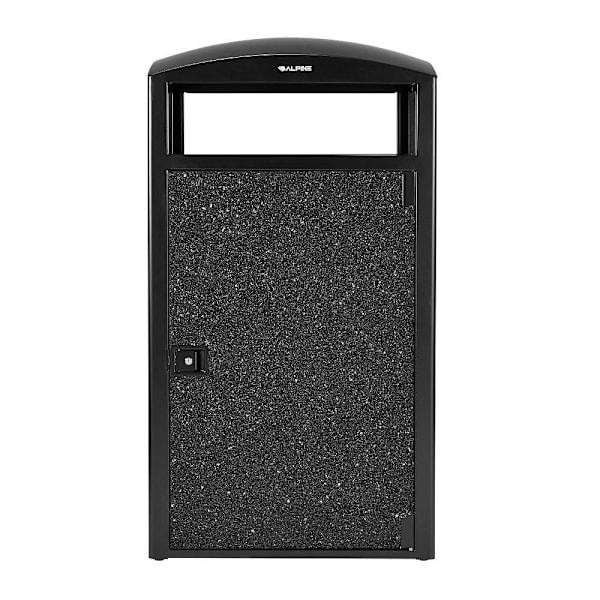 Alpine Industries All Weather Outdoor Trash Can Receptacle With Door And Panels