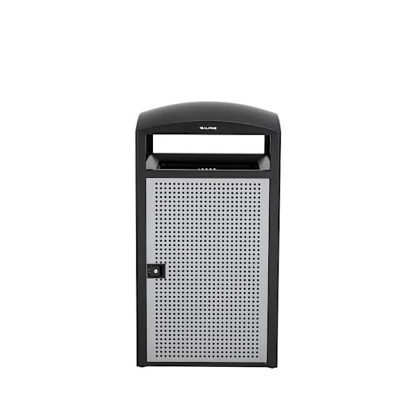 Alpine Industries 55-Gallon All Weather Outdoor Trash Can Receptacle With Door