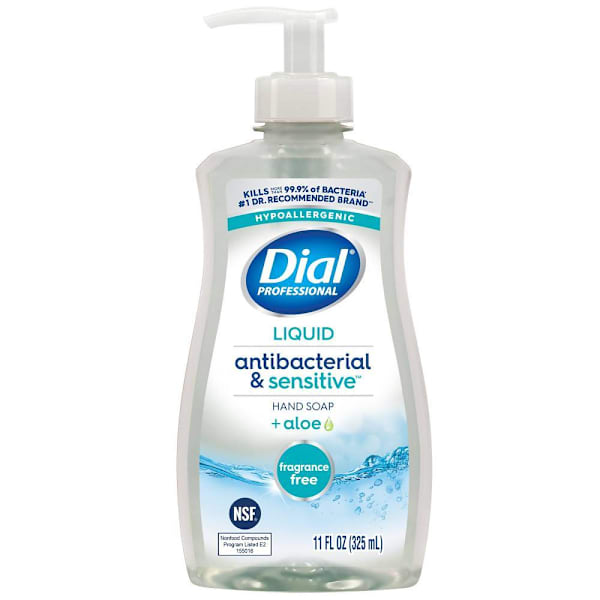 Dial Pro Fragrance Free Antibacterial & Sensitive™ Hand Soap 11 Oz Case Of 12