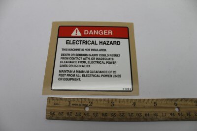 Genie Part # 4-1579-2GT – Electric Hazard Decal