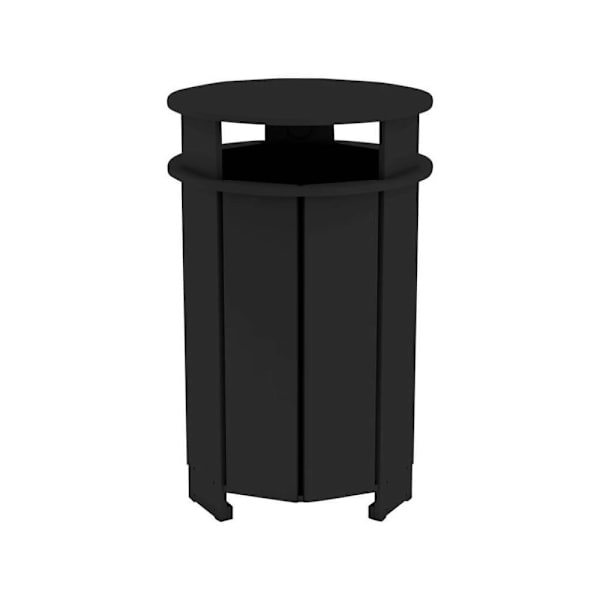 Ledge Lounger™ Mainstay Industrial Round Trash Bin And Liner-Black