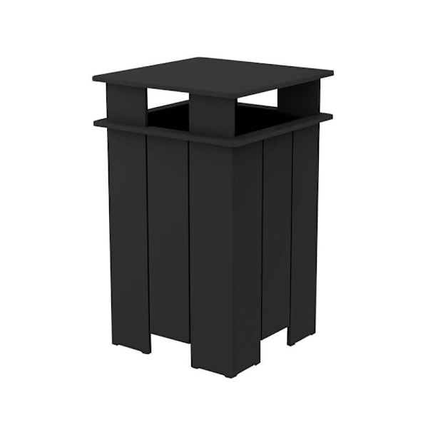 Ledge Lounger™ Mainstay Industrial Square Trash Bin And Liner-Black