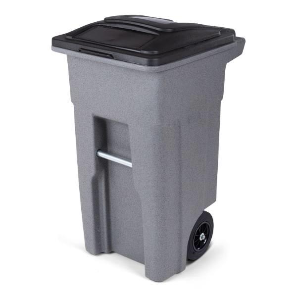 Toter 32 Gallon Heavy-Duty 2-Wheel Trash Can (Graystone)