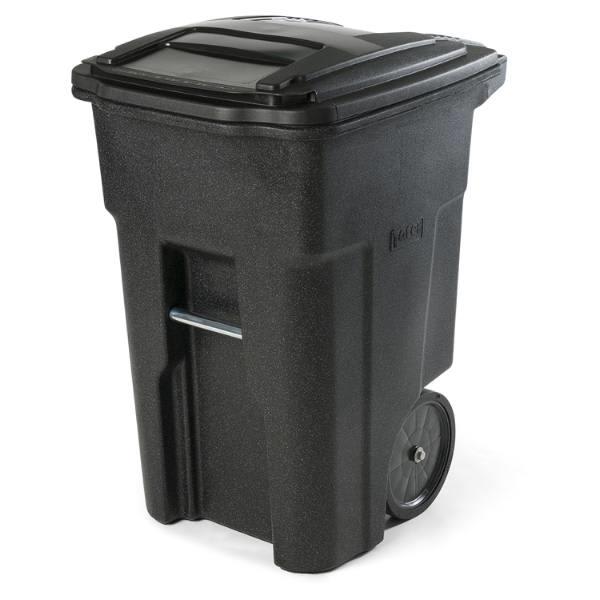 Toter 48 Gal. Trash Can With Smooth Wheels And Lid