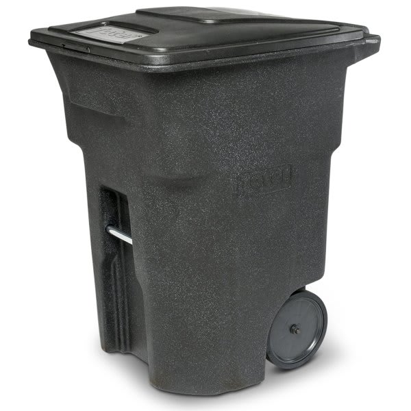 Toter 96 Gal. Trash Can With Smooth Wheels And Lid