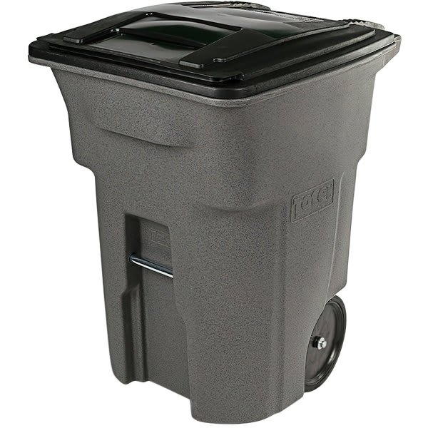 Toter 96 Gallon Molded Wheeled Trash Can W/ Lid