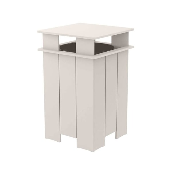 Ledge Lounger™ Mainstay Industrial Square Trash Bin And Liner-Cloud