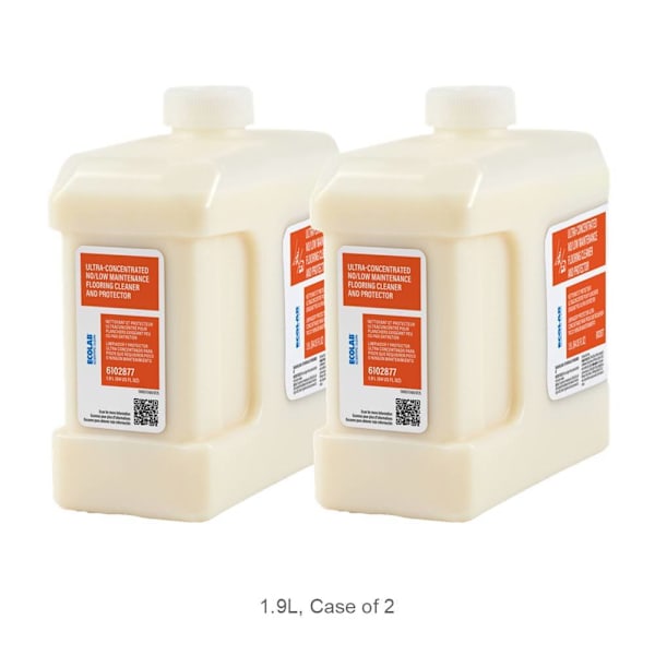 Ecolab Scientific Clean Ultra-Concentrated No/Low Maintenance Flooring Cleaner and Protector - 1.9 L, Case Of 2