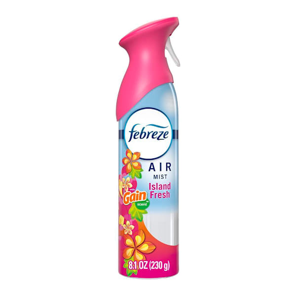 Febreze Air Mist Air Freshener Spray, Gain Island Fresh Scent, 8.1oz, Case of 6