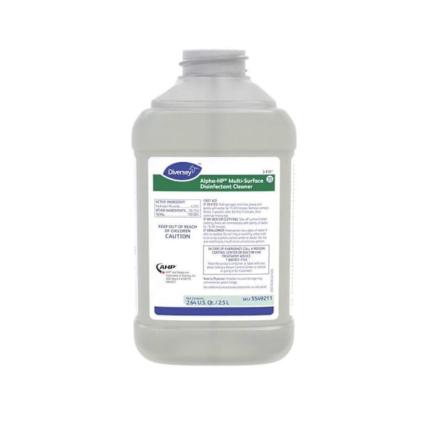 Diversey Alpha-Hp Multi-Surface Disinfectant Cleaner 35 2.5l J-Fill Case Of 2