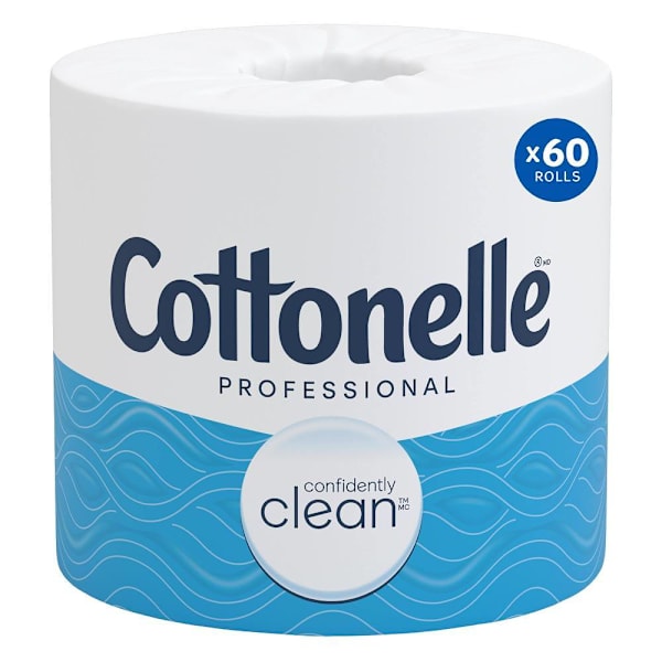 Cottonelle Professional CleanCare Standard Roll Toilet Paper 2-Ply White Case Of 60