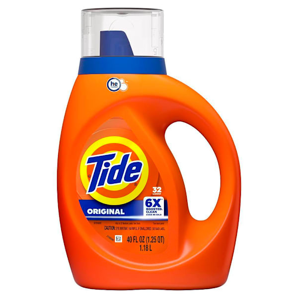 Tide 40 Fl Oz Original Scent Liquid Laundry Detergent 32-Loads Case Of 6