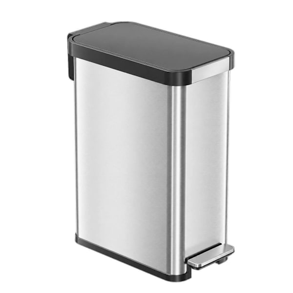 HLS Commercial 13.2-Gal/50 Liter Softstep Slim Step Pedal Trash Can