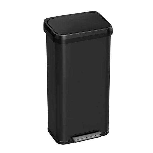 HLS Commercial 20-Gal/75 Liter Softstep Black Stainless Step Pedal Trash Can