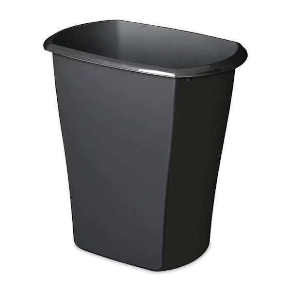 STERILITE 22 QT WASTEBASKET-BLACK Case Of 6