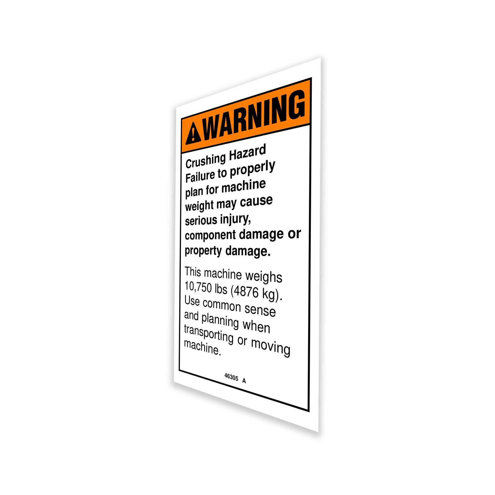 Genie Part # 46305GT – Warning Decal