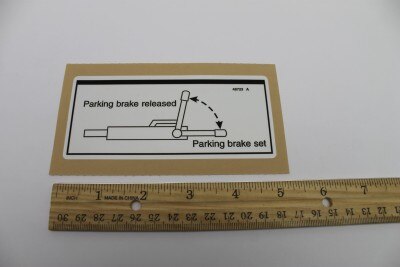 Genie Part # 48723GT – Decal, Label, Parking Brake