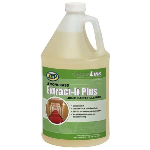 Zep 1 Gallon Extract-It Plus Water Extraction Carpet Cleaner (Lemongrass) (4-Case)