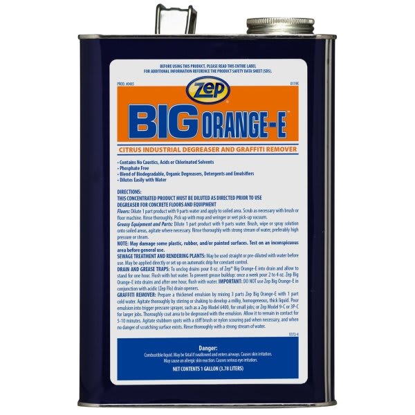 Zep 1 Gallon Economical Natural Citrus Cleaner And Degreaser (Orange) (4-Case)