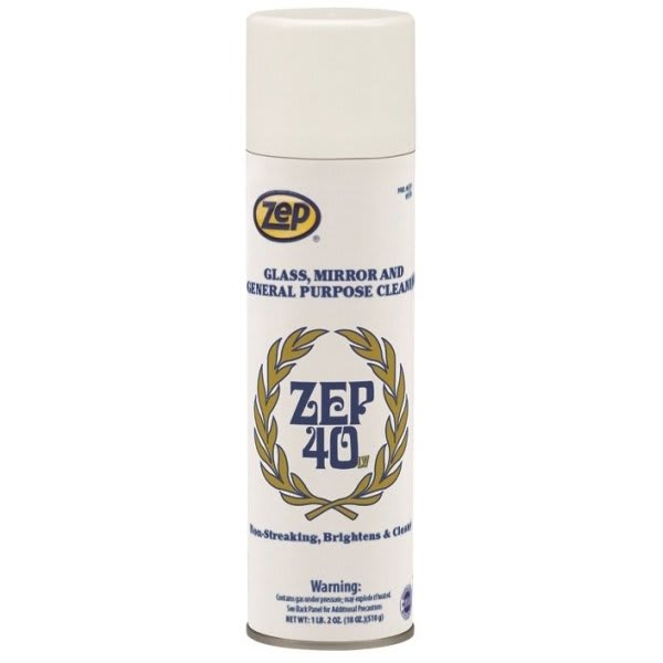 Zep 40 Lv Glass, Mirror And General Purpose Cleaner Aerosol, Case Of 12